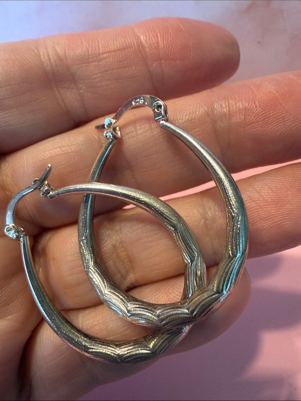 925 marked Sterling silver Hoop Earrings - Classic Women's Jewelry